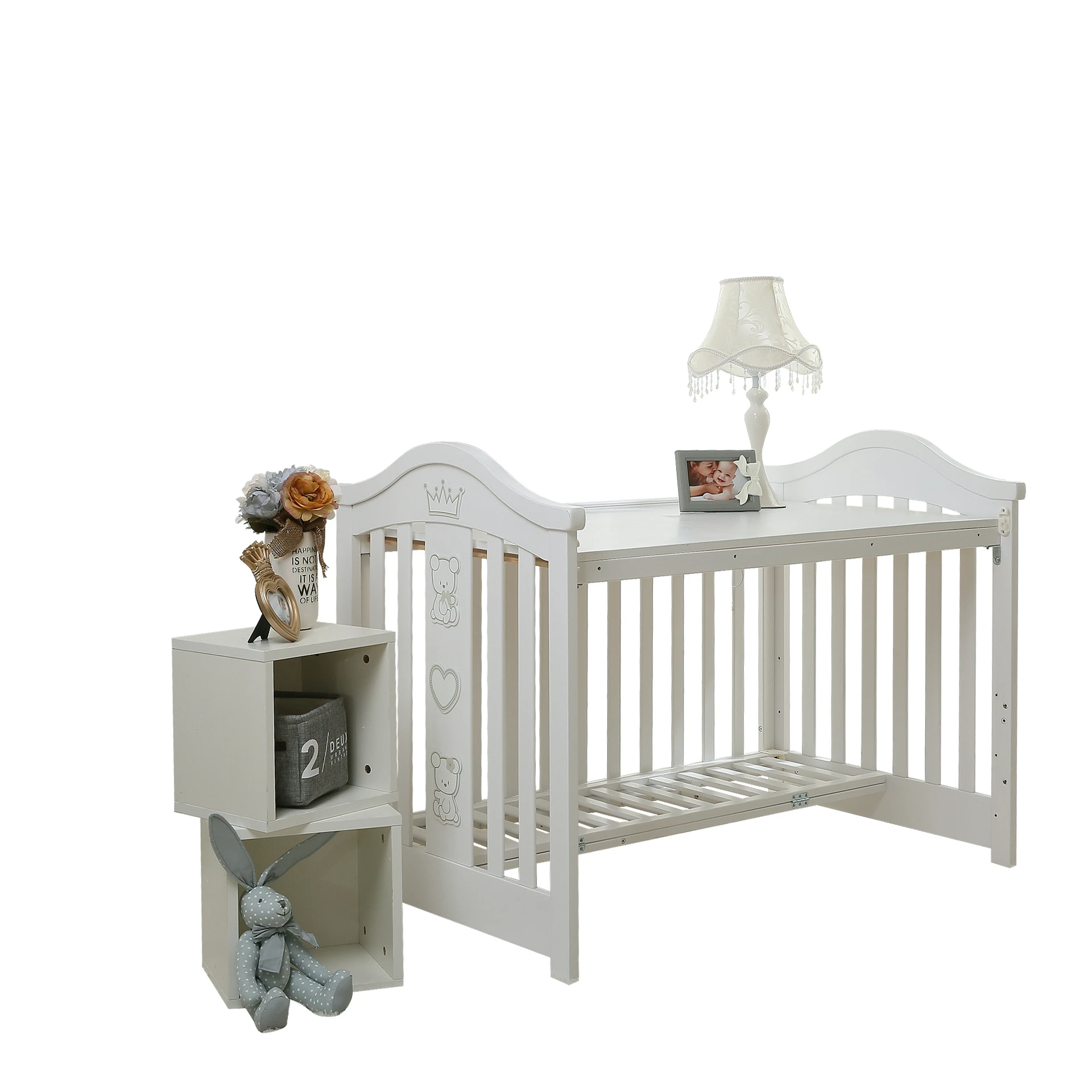 European Wood Baby Cribs, China Safety Cot/