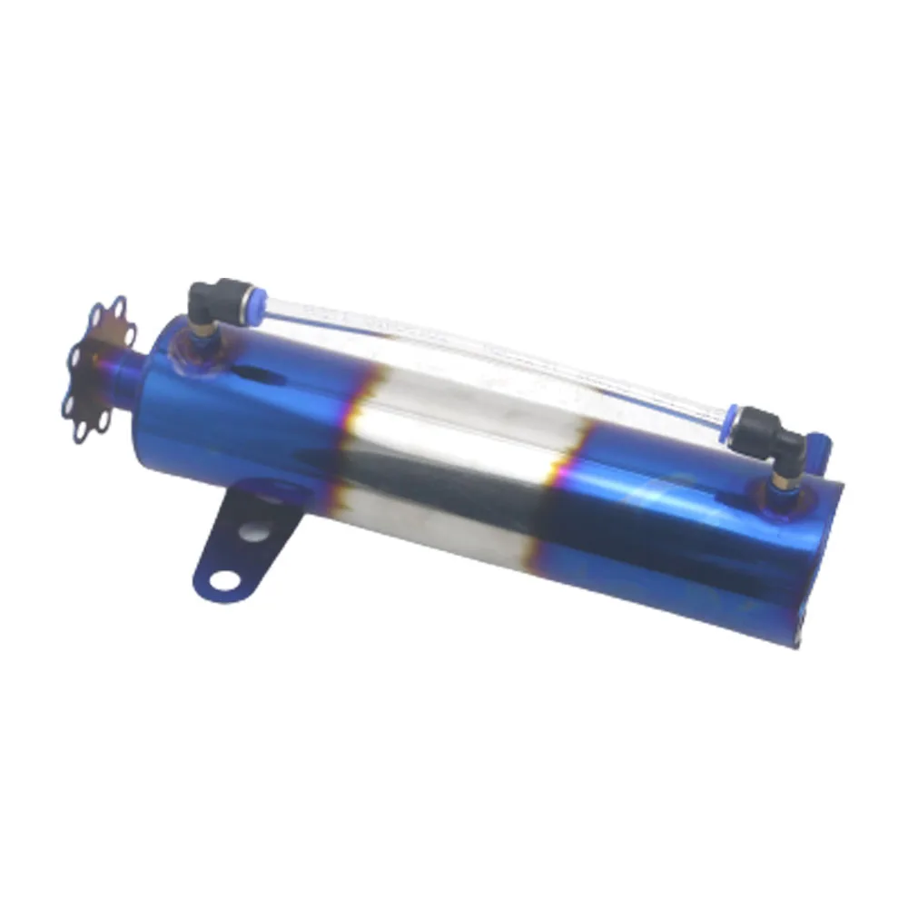 AUSO YH015 Aluminum Auto Parts 500ML Radiator Coolant Cooling Burnt Baking Blue Catch Tank Overflow Reservoir Cylindrical