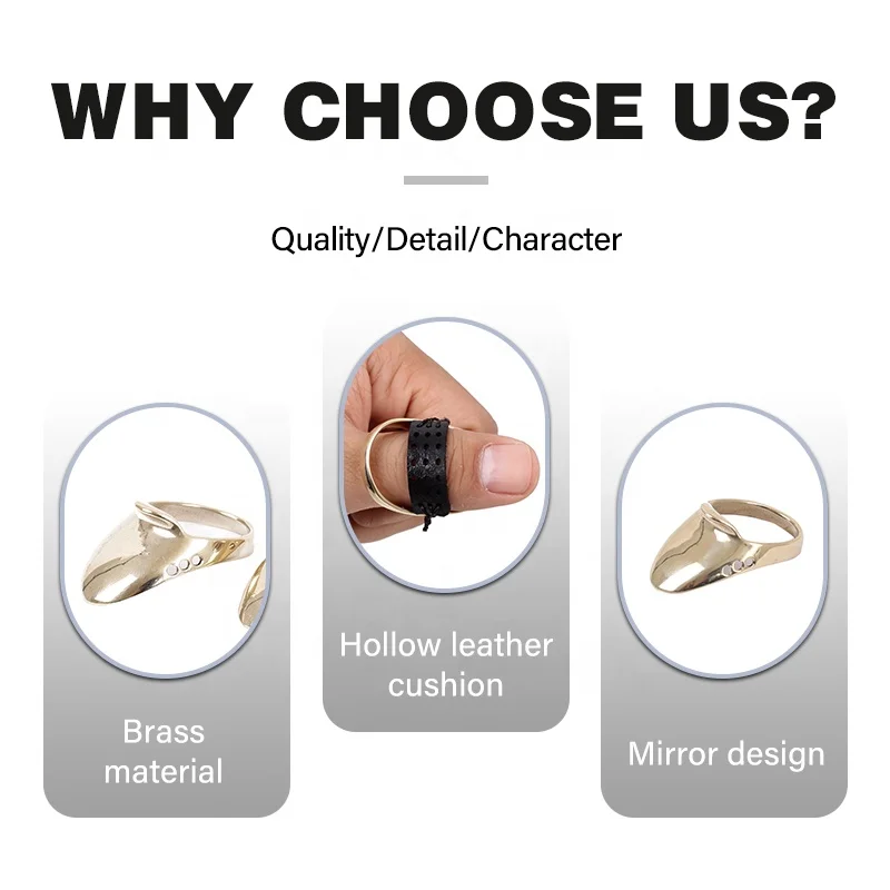 SPG Archery Finger Guard Bow And Arrow Set Hunting Traditional Mongolian Recurve Bow Brass Accessories Protective Equipment