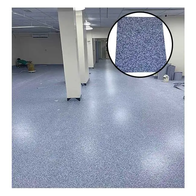 advanced technology clear pvc flooring cheap price 2.0mm homogeneous plastic vinyl floor sheet roll