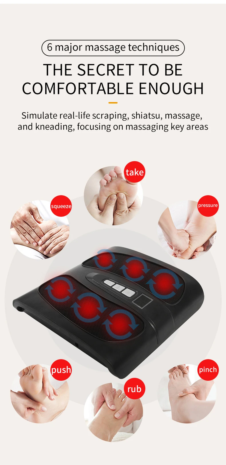 Manual Shiatsu Foot Massager Mat with 6 Working Modes Pedicure No Reviews yet