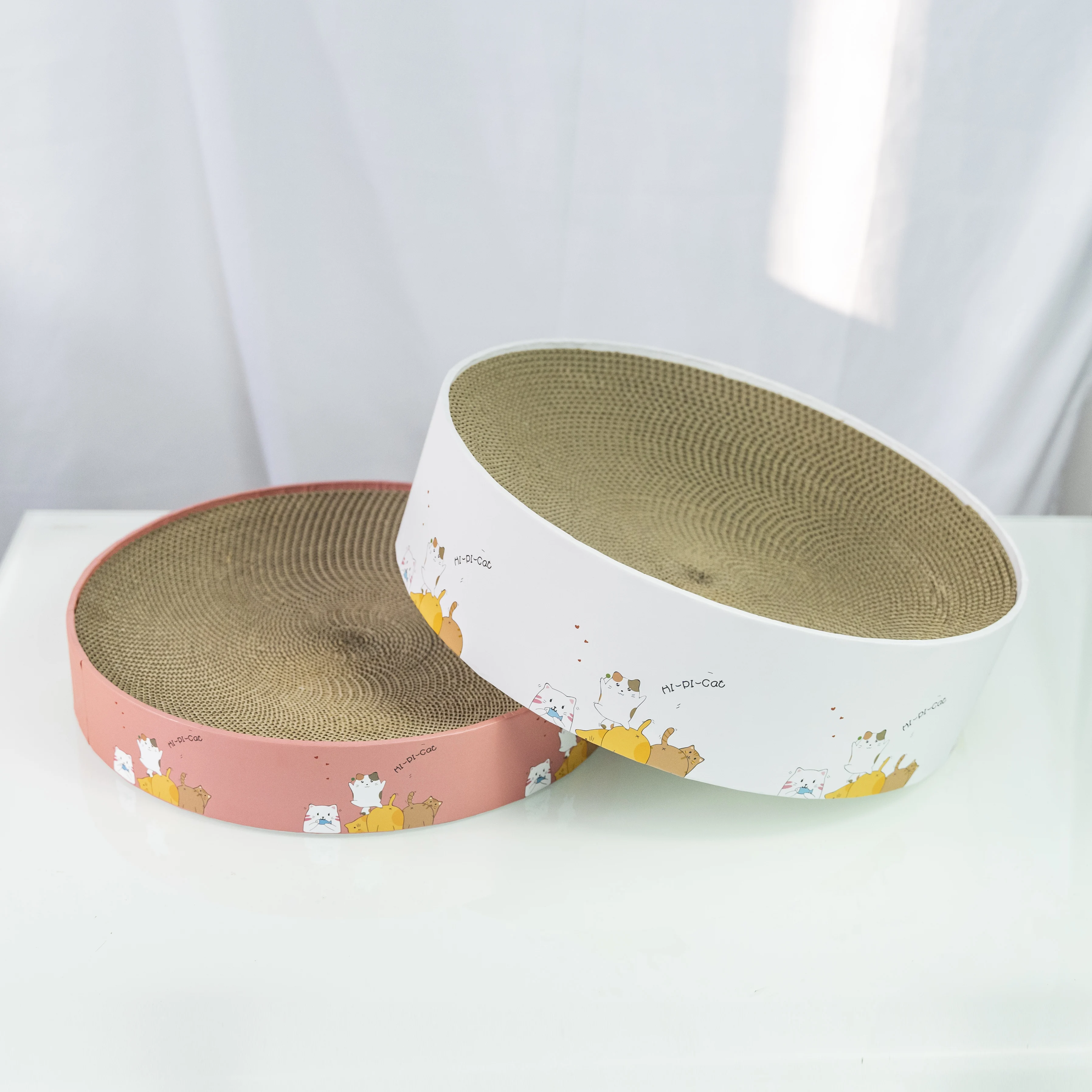 custom corrugated cardboard 2in1 Durable Modern Cat scratching pad Lounge cat scratcher Couch Bed for indoor cats