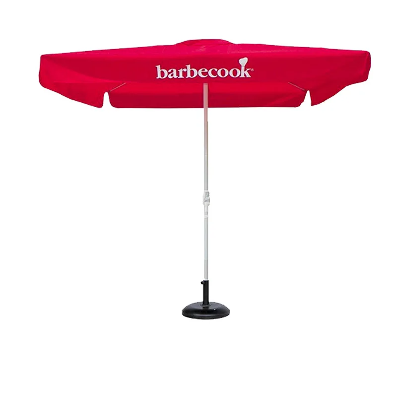 Custom 2m 3m 4m Square Outdoor Patio Pole Umbrella for Cafe Coffee Advertising Sun Shade Bamboo Wooden Beach Umbrella