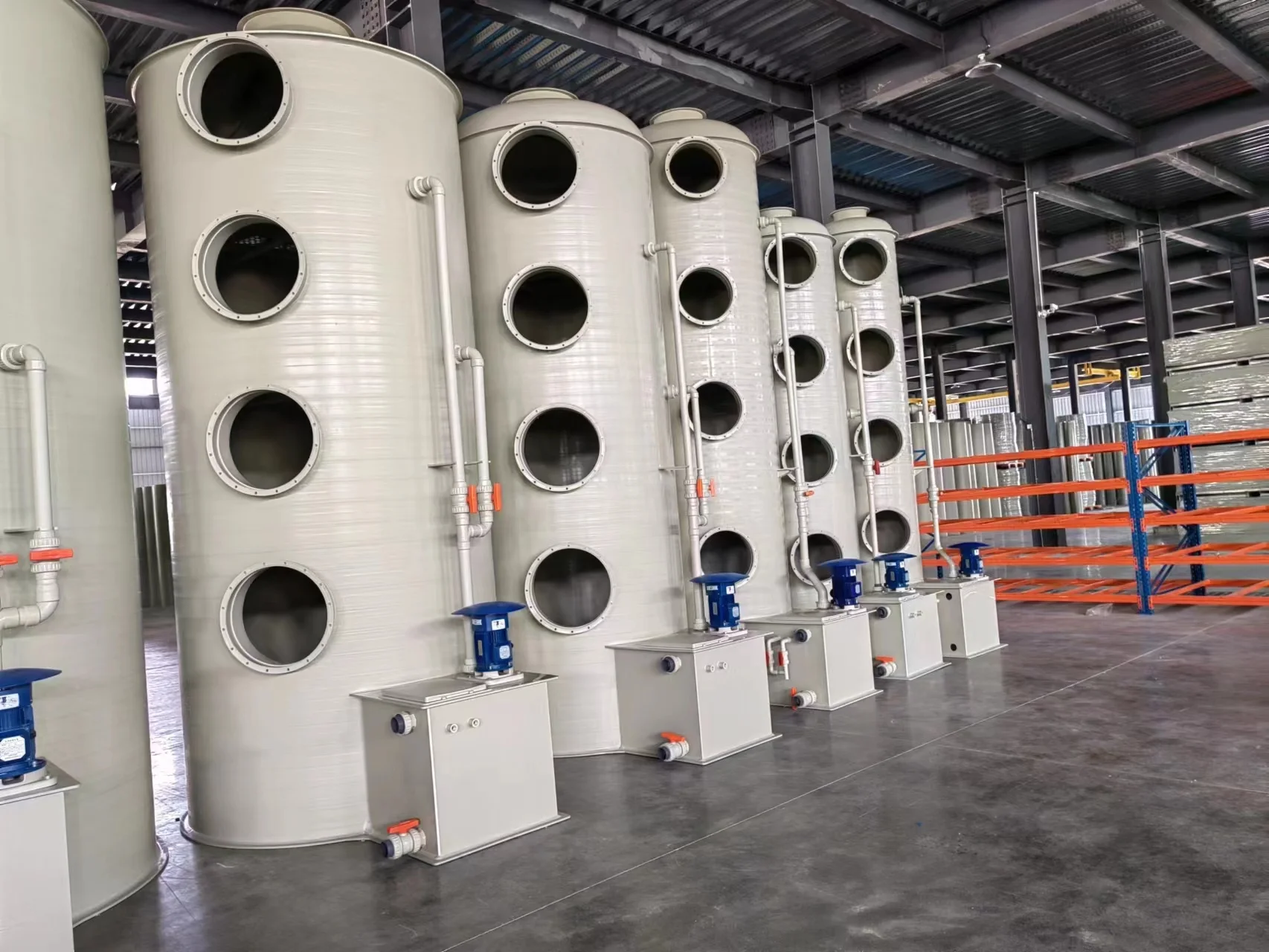packed tower Electrostatic air cleaner fume fuel gas scrubber design factory biogas h2s scrubber deep bed air scrubber