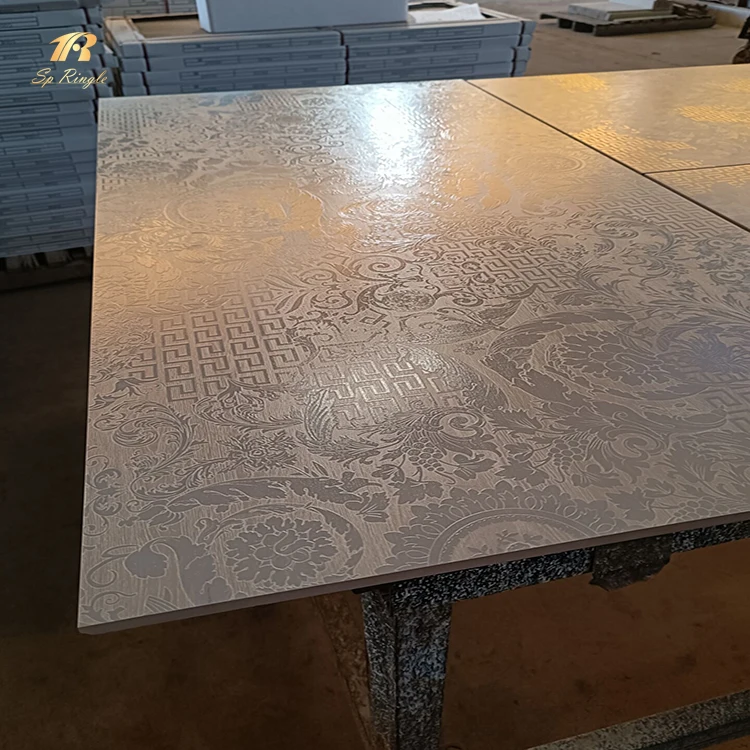 60x120 Springletile matte wood look porcelain tile white textured 3d wall decoration foshan home porcelain floor tiles designs