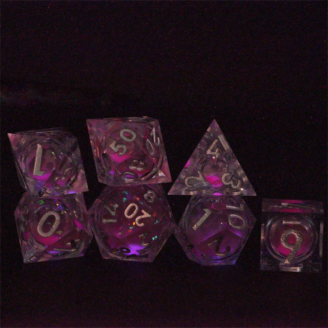Мини-Планета DND жидкая игральная доска для ролевых игр-набор с D4 D6 D8 D10 D12 D % D20
