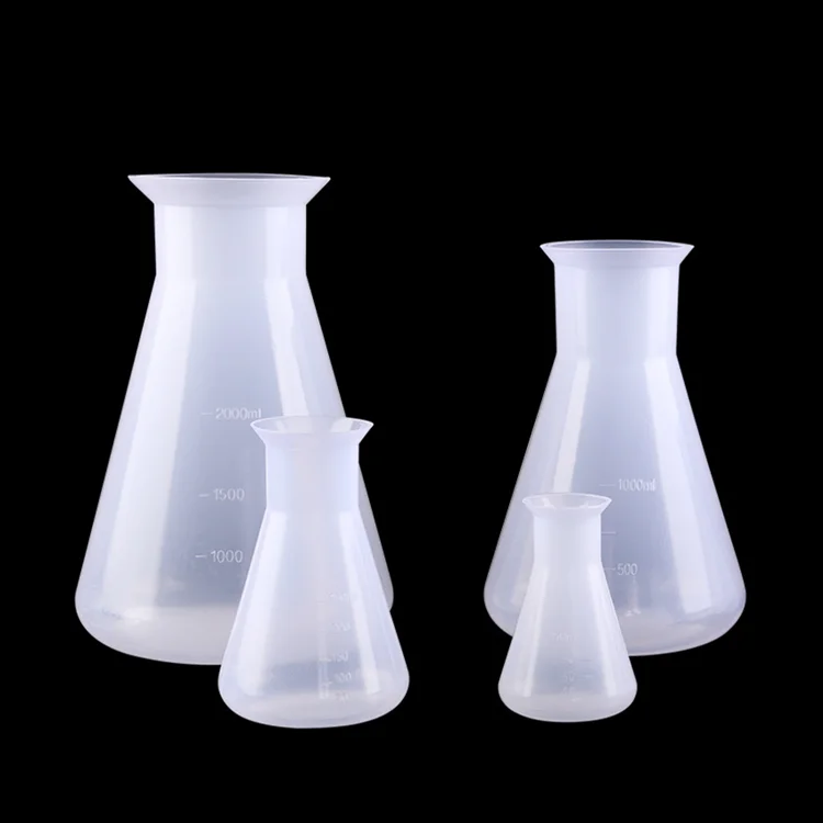 Plastic Conical Flask Narrow Neck Erlenmeyer Flask For Chemistry Biological