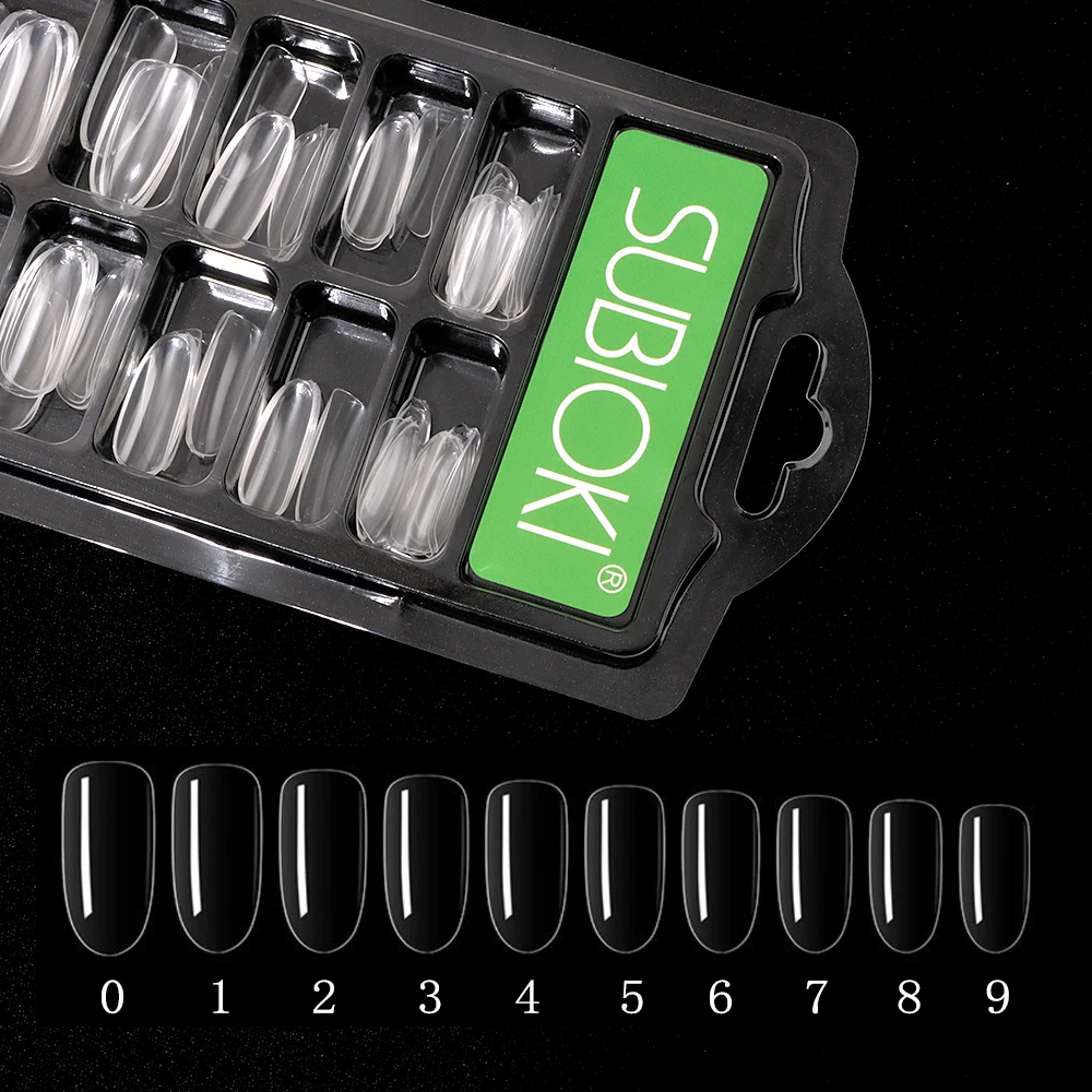 10 Sizes Full Cover Oval Shaped Round Nail Tips For Diy Nail Art