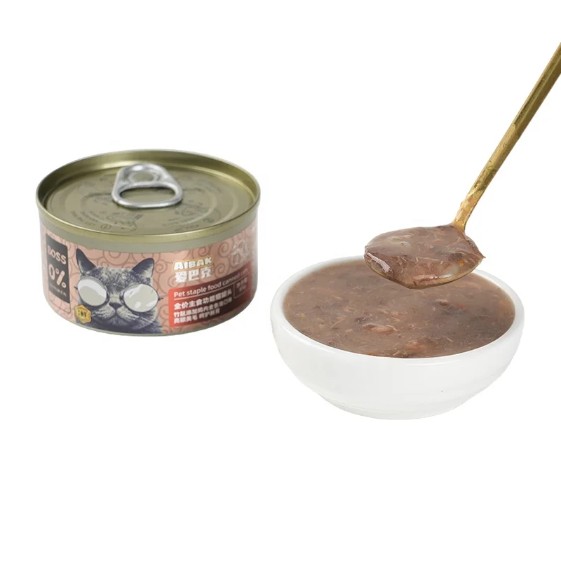 Cats Wet Food Various Flavors Chicken Tuna In Grain Package Staple Factory OEM/ODM Adult Young Cat Feed 2 Years
