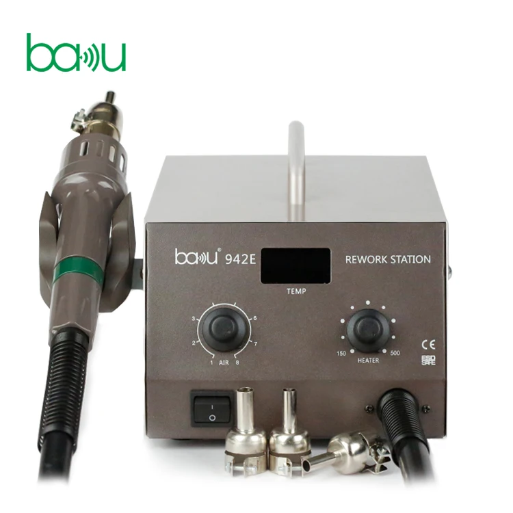 BAKU New Product ba-942E Welding Table Equipment Hot Air Gun With Mobile Phone Repairing Rework Station