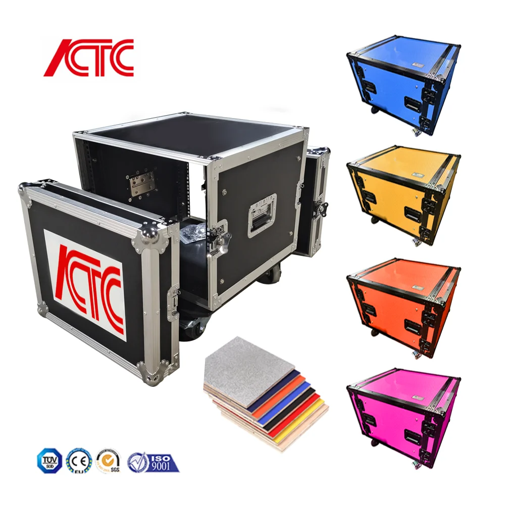 High quality shockproof 9U  flight rack case  for amplier
