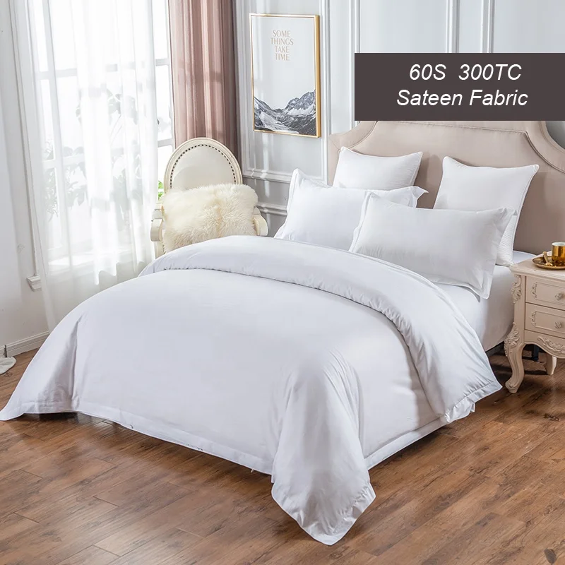 Hotel Textile Bedding Set 100% Cotton Fabric Hotel Bed Linen Duvet Cover Set Single Twin King Size