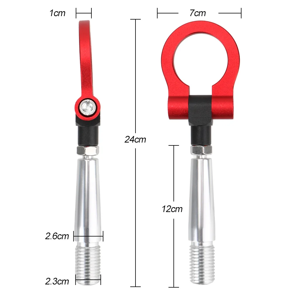 Vehicle Towing Hook Car Racing Tow Hook Trailer Towing Bar Car Auto Rear Front Trailer for Mitsubishi Lancer EVO X 10 2008-2016