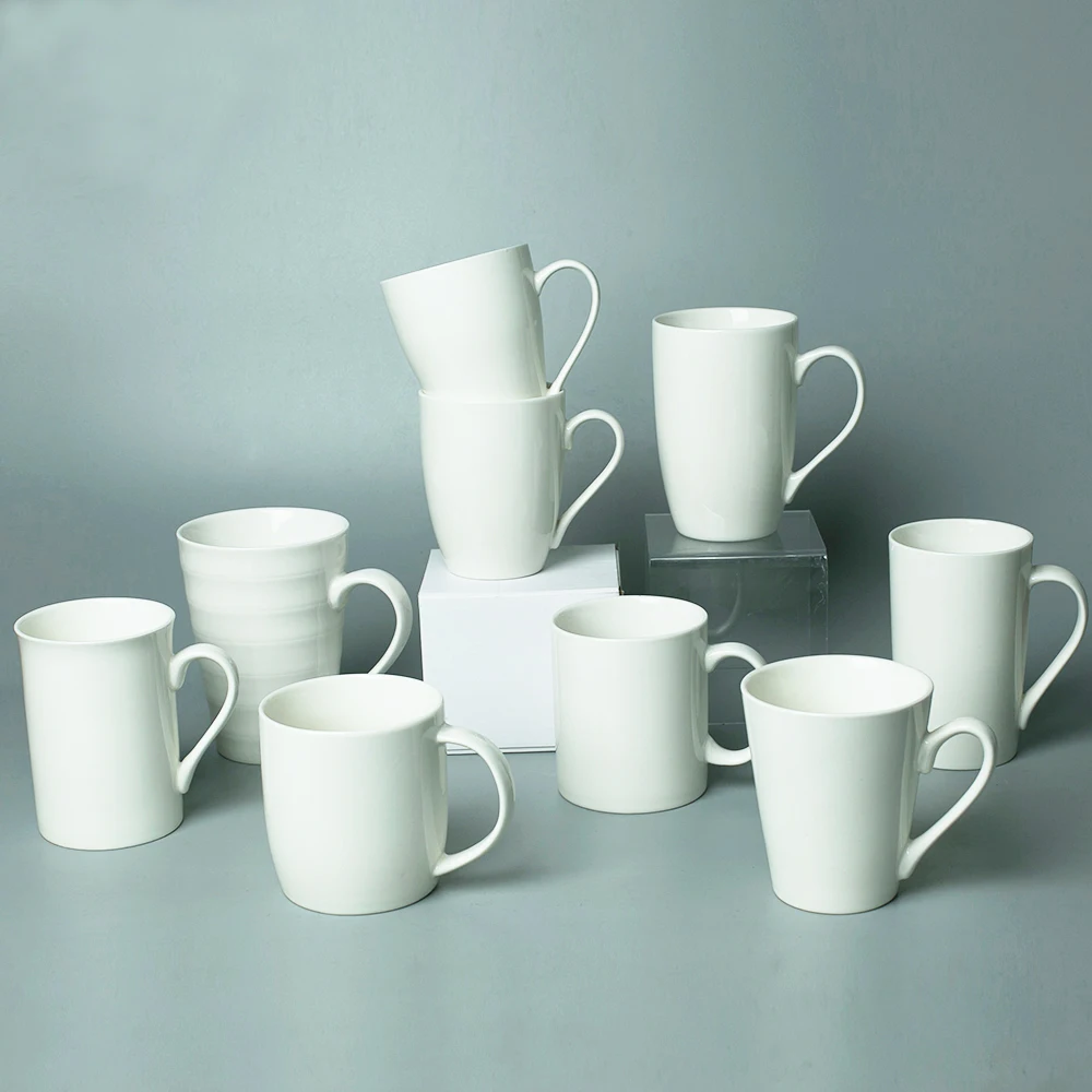 Настраиваемый красивый простой белый новый костяной Китай кофейная кружка на заказ