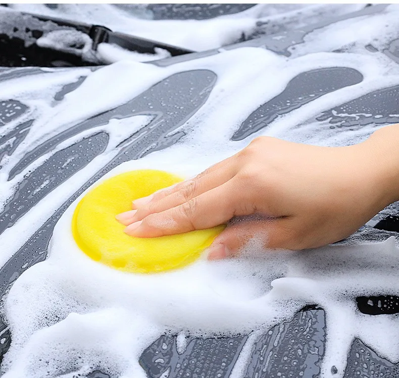 Premium Round Sponge Car Wax Applicator Car Wax Polishing Applicator Foam Sponge Ultra Soft Car Cleaning Tool