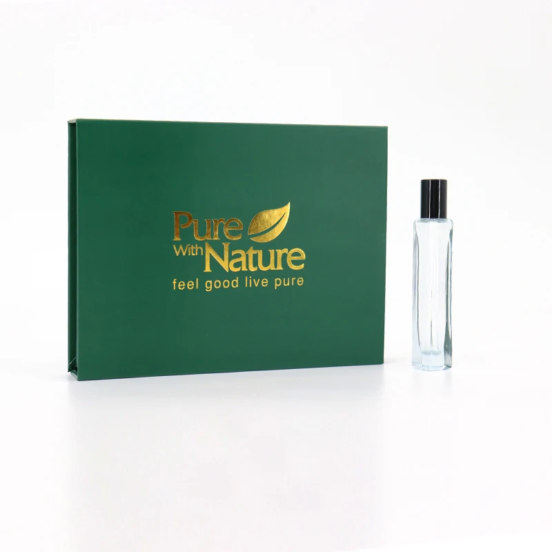 Mini Size 10Ml Glass Sample Spray Roller on Bottle Empty Clear Roll Essential Oil Perfume With Packaging Box