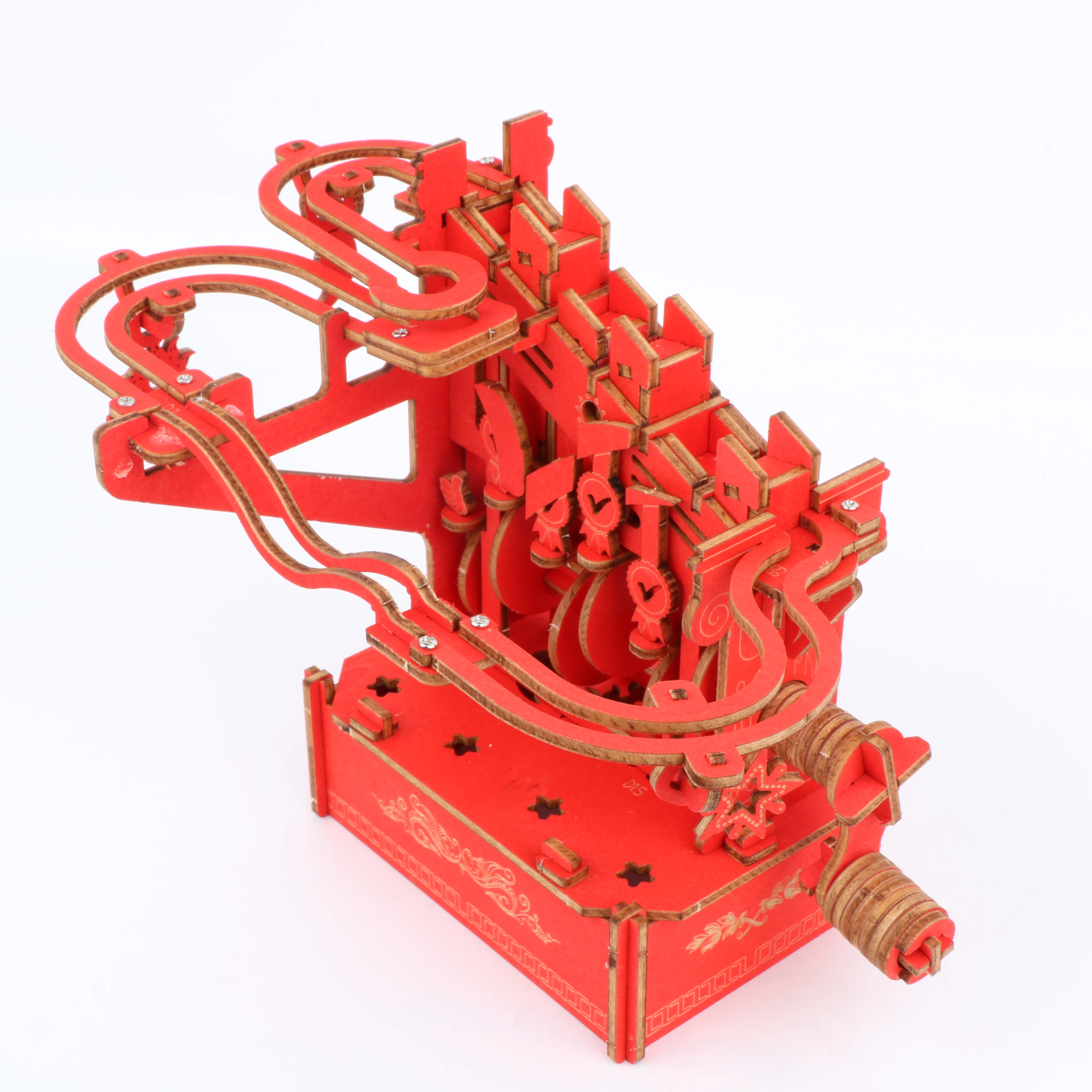 LT-GZ01 DIY Model Building Kits basswood 3D Wooden Marble Run Puzzle Craft Gift DIY educational Puzzle Running Ball