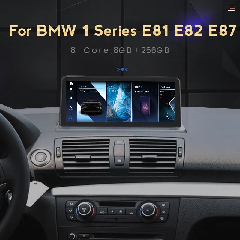 Android snapdragon662 8Core Car DVD Player For BMW 1 series E81 E82 E87 Car android navigation carplay wifi 4g
