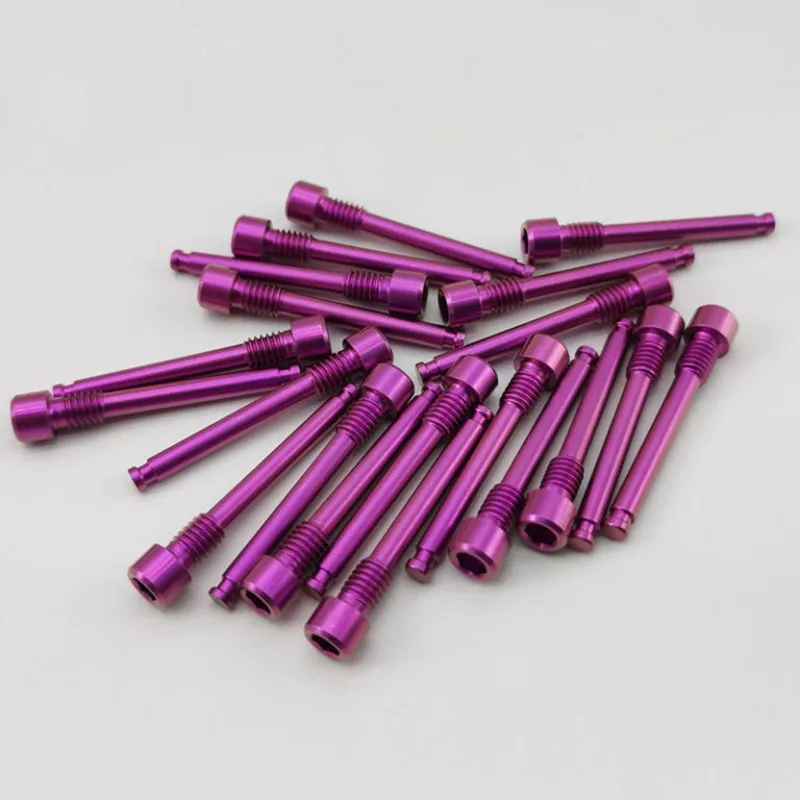 Colorful m4*30/35 Bicycle modification XT XTR Hydraulic Disc brake  Pads titanium threaded pin screw for shimano hope tech race