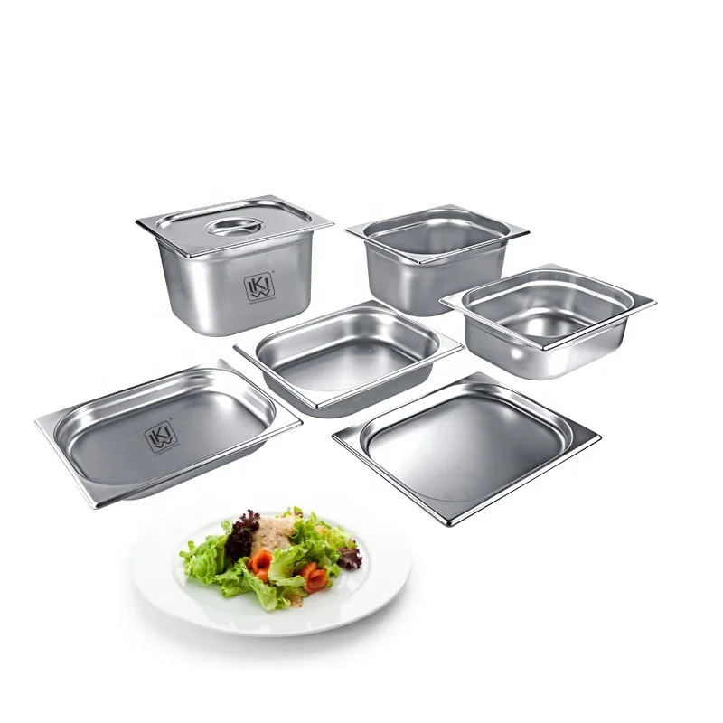 Newest Commercial Heat Pan Buffet Rectangular Stainless Steel Gn Pan Stand Gastronorm Container