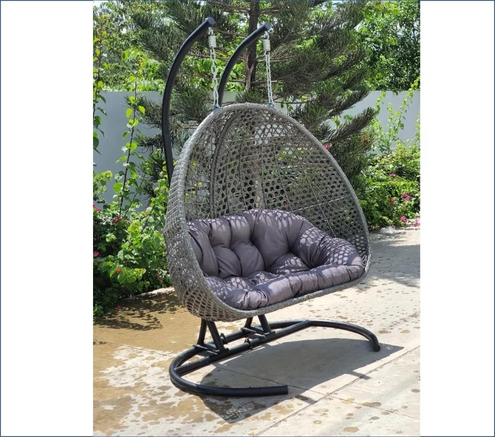 Double Hanging Egg Chair-Outdoor Hammock Hanging Swing Chair 2 Seaters