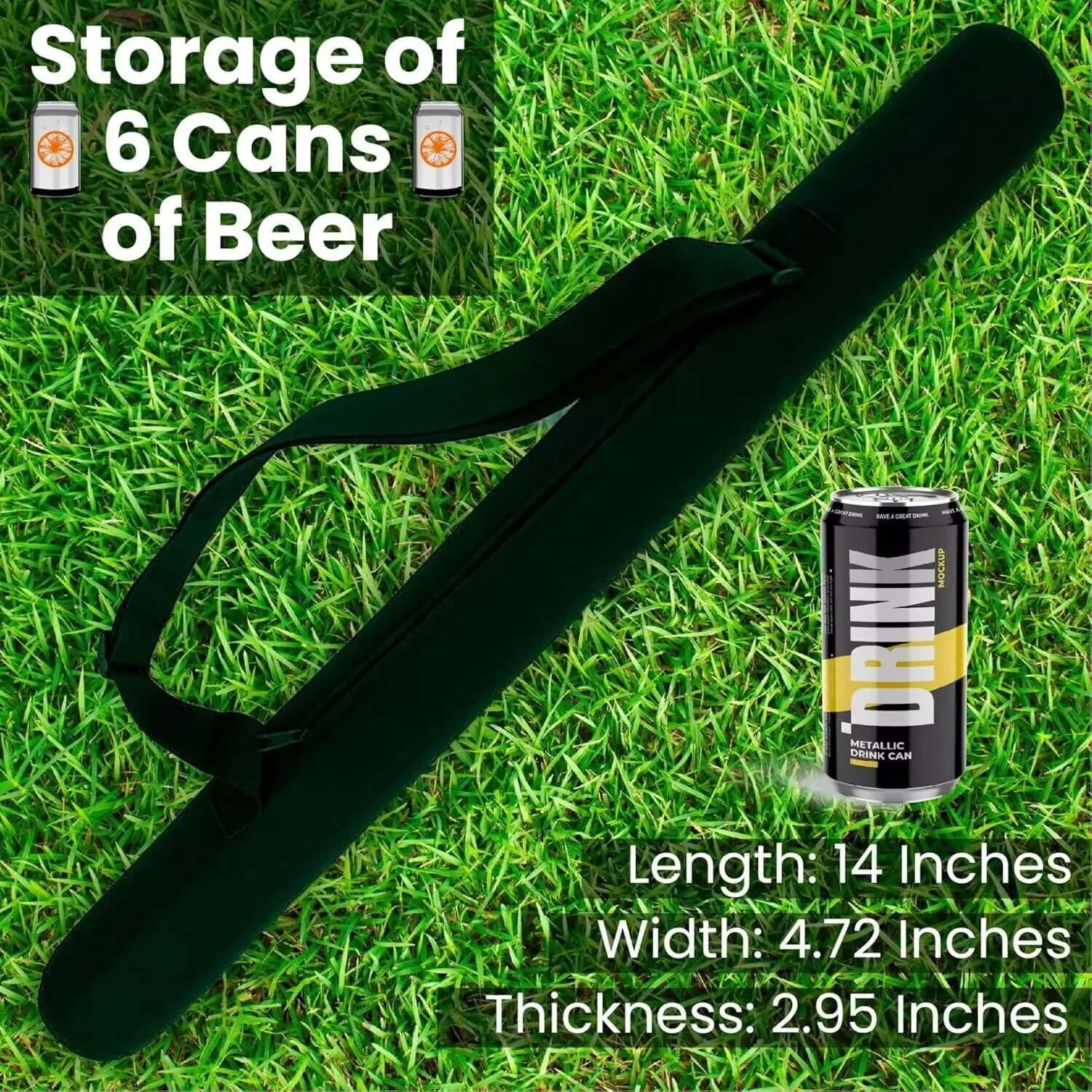 Custom Color Neoprene 6 Can Tube Holder Wine Shoulder Golf Beer Sleeve Cooler Tube Bag