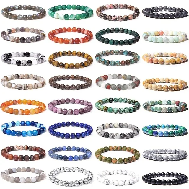 Hot selling crystal bracelets healing natural stone 8mm Agate bead bracelet natural stone wholesale stone bead bracelets
