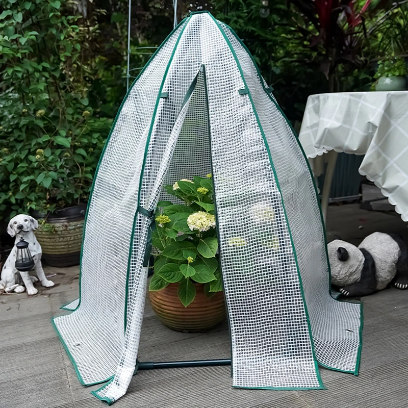 Factory custom size oem summer outdoor garden supplies waterproof metal hexagon greenhouses for garden use with plastic cover
