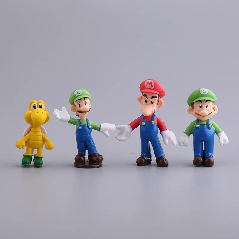 17pcs/set Mario Figure Doll Cake Topper Mini Movie Bros Toy