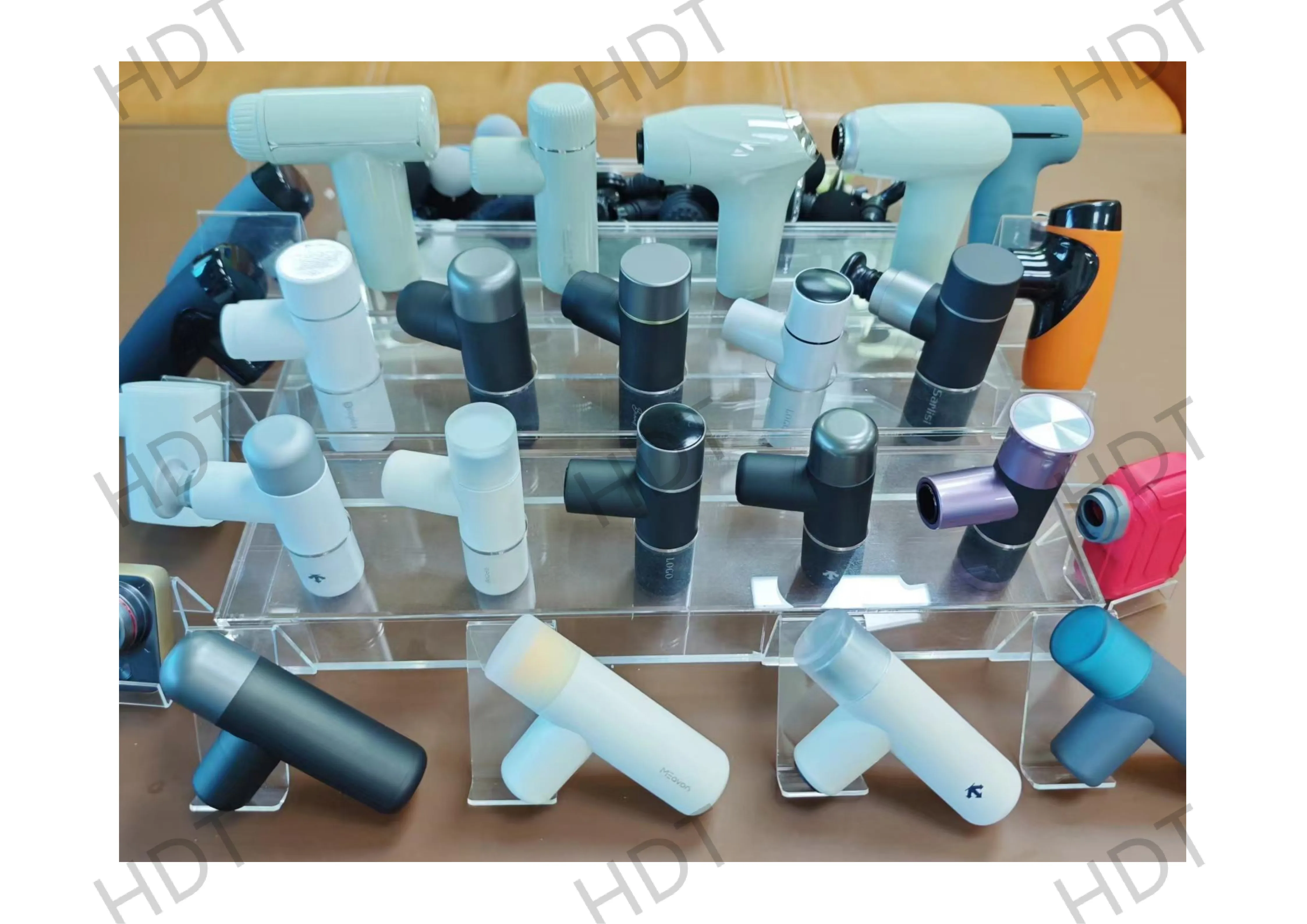 2024 New Design Metal+ABS Fascial Gun Handheld Deep Tissue Percussion Muscle Massage Gun Hand Leg Arm Waist Portable Mini Body