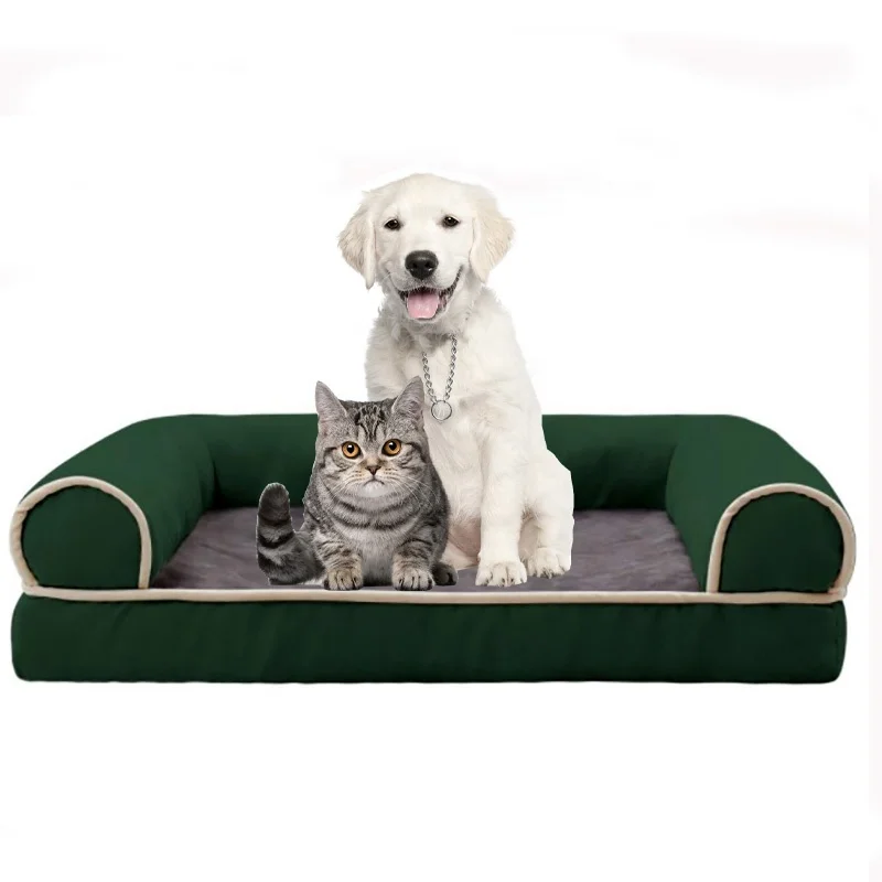 Pet Supplies Hot Selling Non-Slip Washable Large Pet Sofa Memory Foam Bed Dog Mat