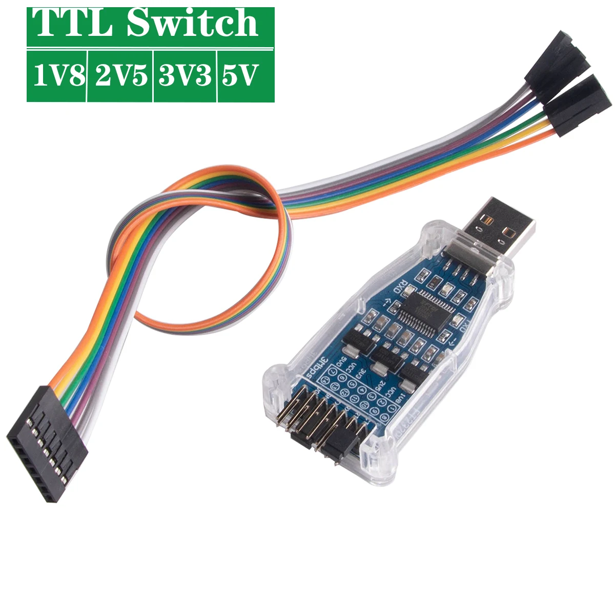 FTDI FT232RL USB TO 4P TTL UART 1.8V 2.5V 3.3V 5V SWITCHES SERIAL CONVERTER ADAPTER