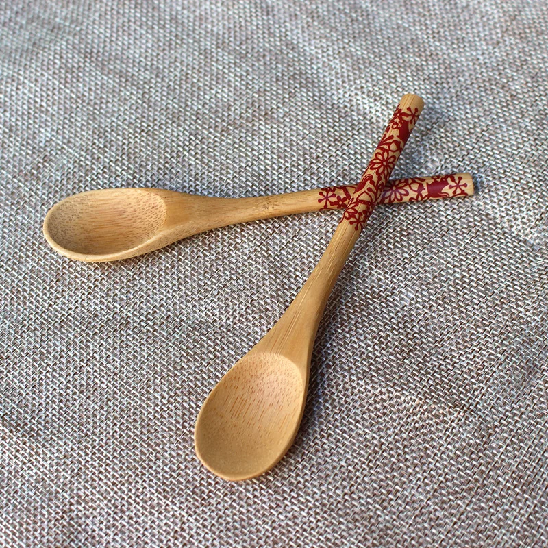 kitchen small wood bamboo spoon for honey powder food