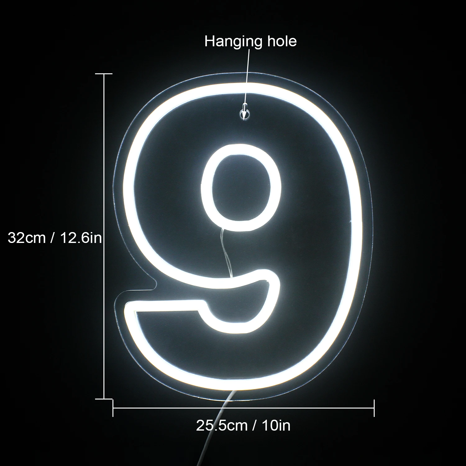 Wanxing Birthday Neon Sign Custom Number 9  LED Neon Light Party,Sweet Birthday Gifts