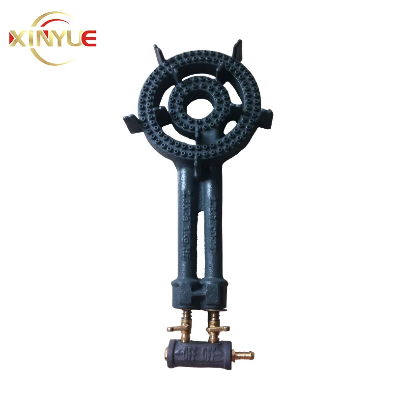 Manufacture Sales Portable Gas Wok Cooker Cast Iron Gas 2 Ring Burners