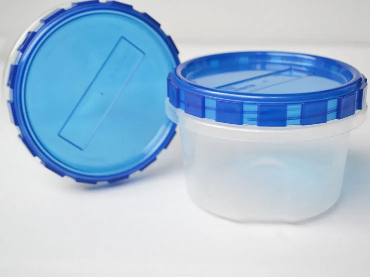 reusable airtight waterproof food grade plastic storage box for candy cookie nuts injection round pp tub with twist lid