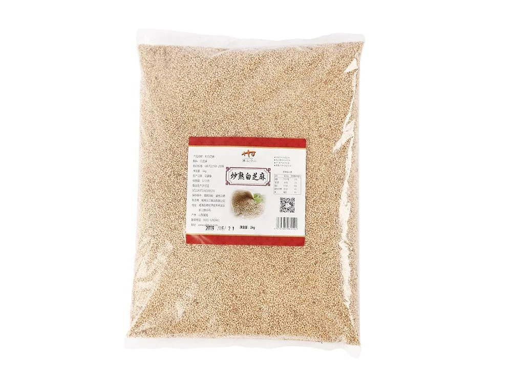Натуральный NON GMO HACCP жареный белый кунжут для