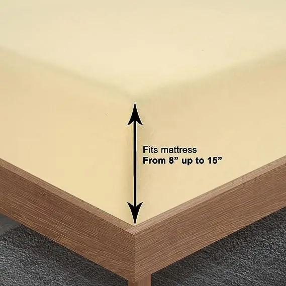 100% Organic Cotton Mineral King-Sheets Set 4-Piece Pure Long Staple Percale Weave Soft Bedding Sheets for Bed Breathable Fits M