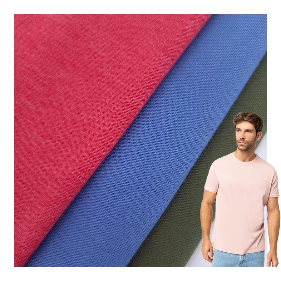 Custom Design 180Gsm  Cvc 70 Cotton 30 Polyester Knit  Polyester Cotton Fabric Cotton Jersey  Fabric For Shirt