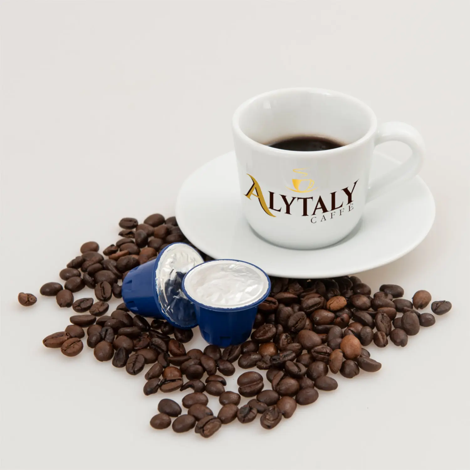 Итальянская кофе Alytaly молотый Caffe Европа арабика и робуста смеси без сахара в капсулах-совместим с Nespresso