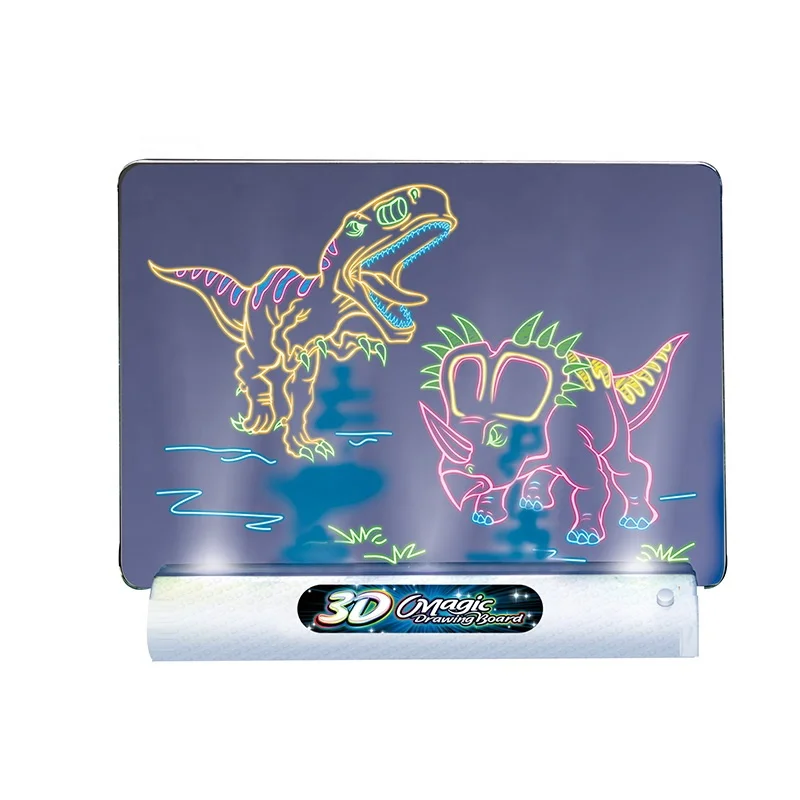 Magic Painting Board 3D Magic Flashing Drawing Board with glasses