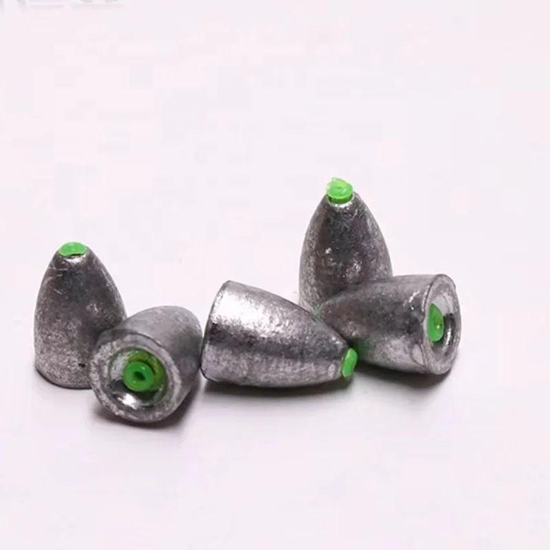 Bullet Sinker Plastic Core Lead Fishing Weights Bullet Incore Fishing Sinkers Lead