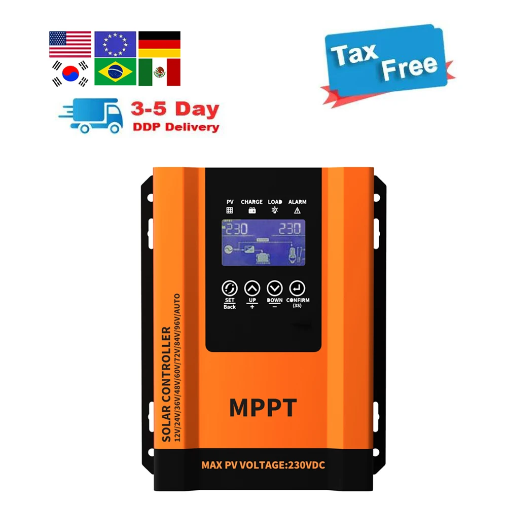 New Design MPPT Solar Controller 12V 24V 36V 48V  60V 72V 84V 96V Auto Max PV 230v 30A 40A 50A 60A Solar Charge Controller