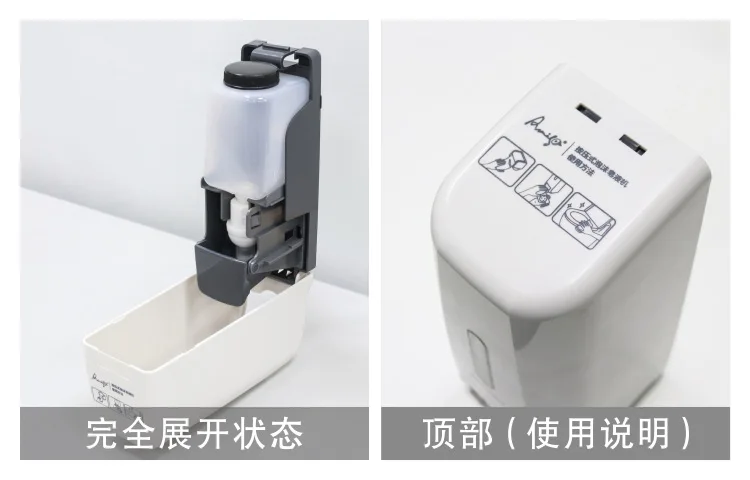 Hotel restaurant high quality plastic white 420ml manual touch press hand liquid sanitizer foaming soap dispenser