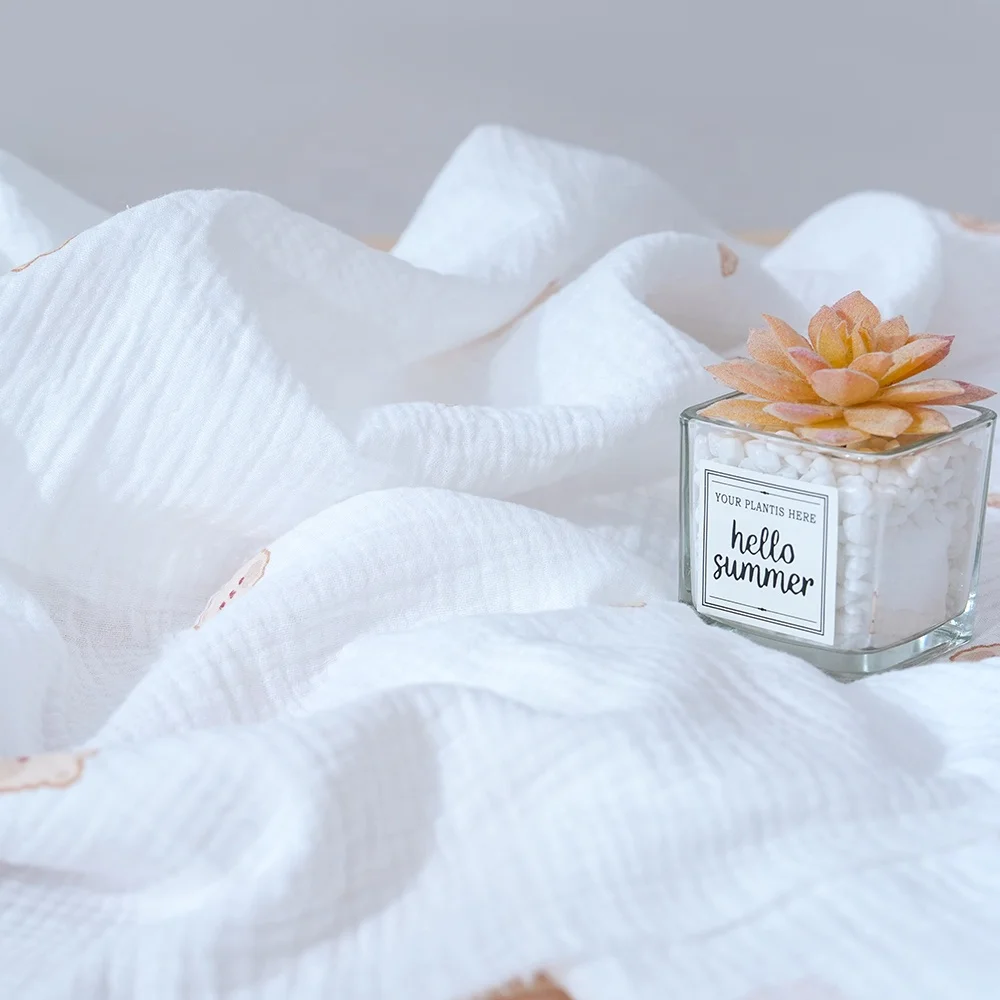 High-End Multi-Color Cotton Fabric Crepe Thin Plain Crepe Textile with Premium Options muslin printing double crepe