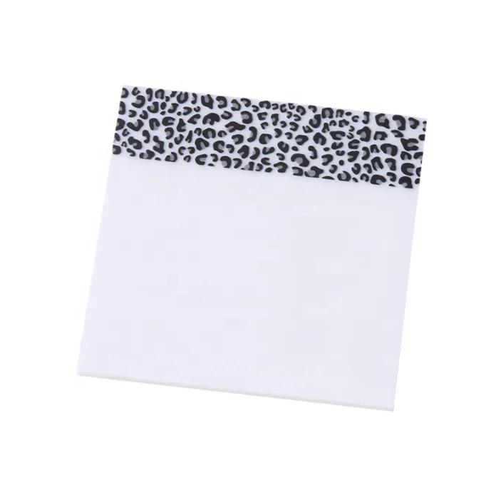 Cheap Custom Printed 50 Sheets  Strong Self-Adhesive waterproof PET transparent-sticky-notes