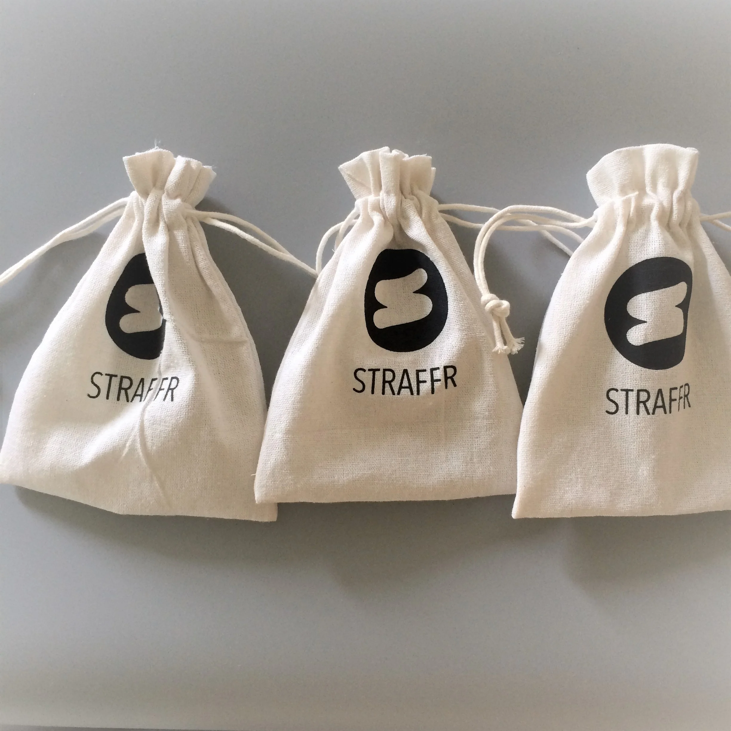 Custom Luxury Logo  hemp Cotton Draw String Bag Pouch With cotton Drawstring Fine Linen Fabric Bag