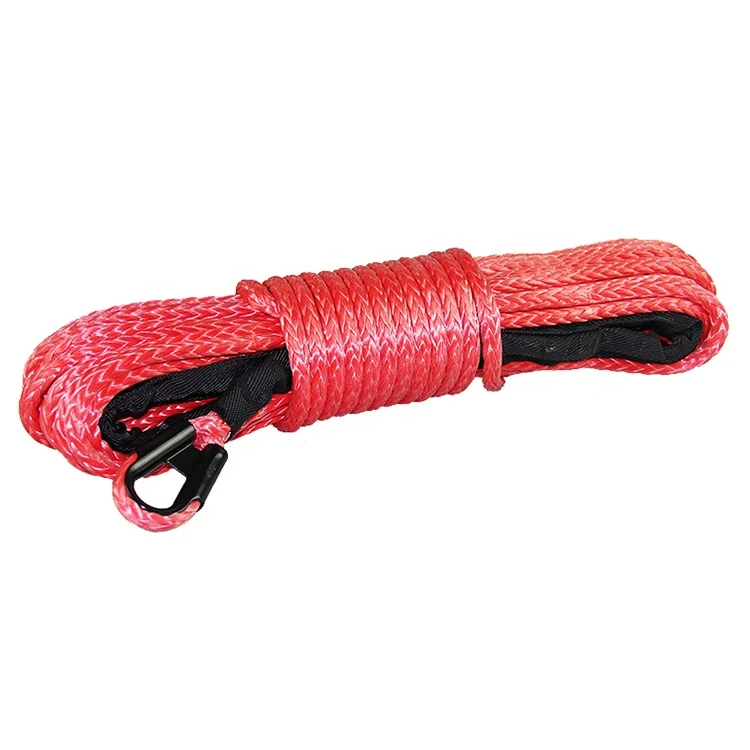 Amazon Best Seller 11 MM high strength Off-road Synthetic Winch rope Double braided 11.7 Ton tension Winch rope