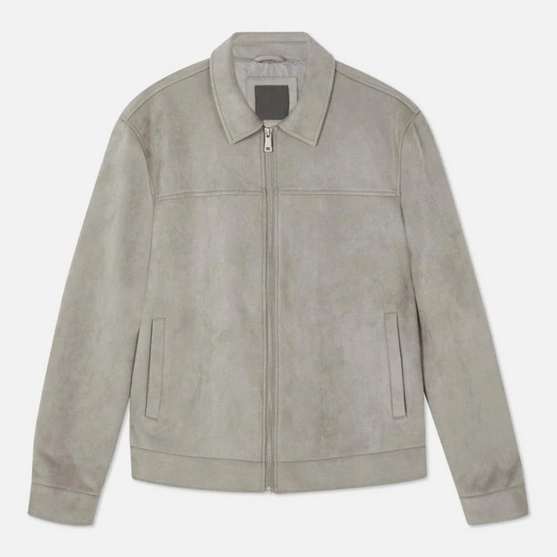 Latest Design Mountain Streetwear Blank Softshell Full Zip Polar Suede Jacket Men