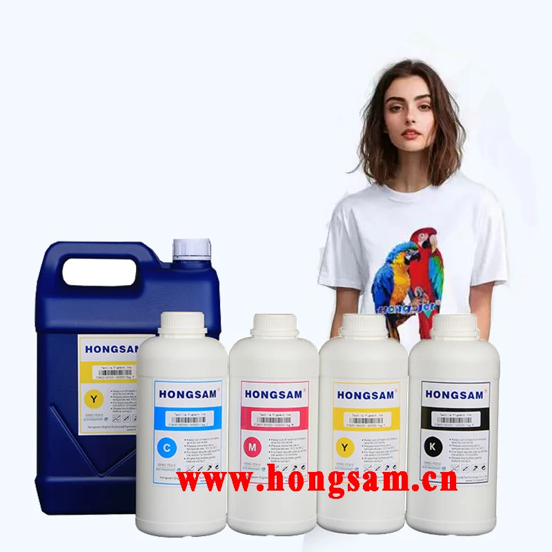 Hongsam Ink Manufacturer High Quality CMYK 1000mL Pigment Dtf Direct to Film ink For epson i3200 heads